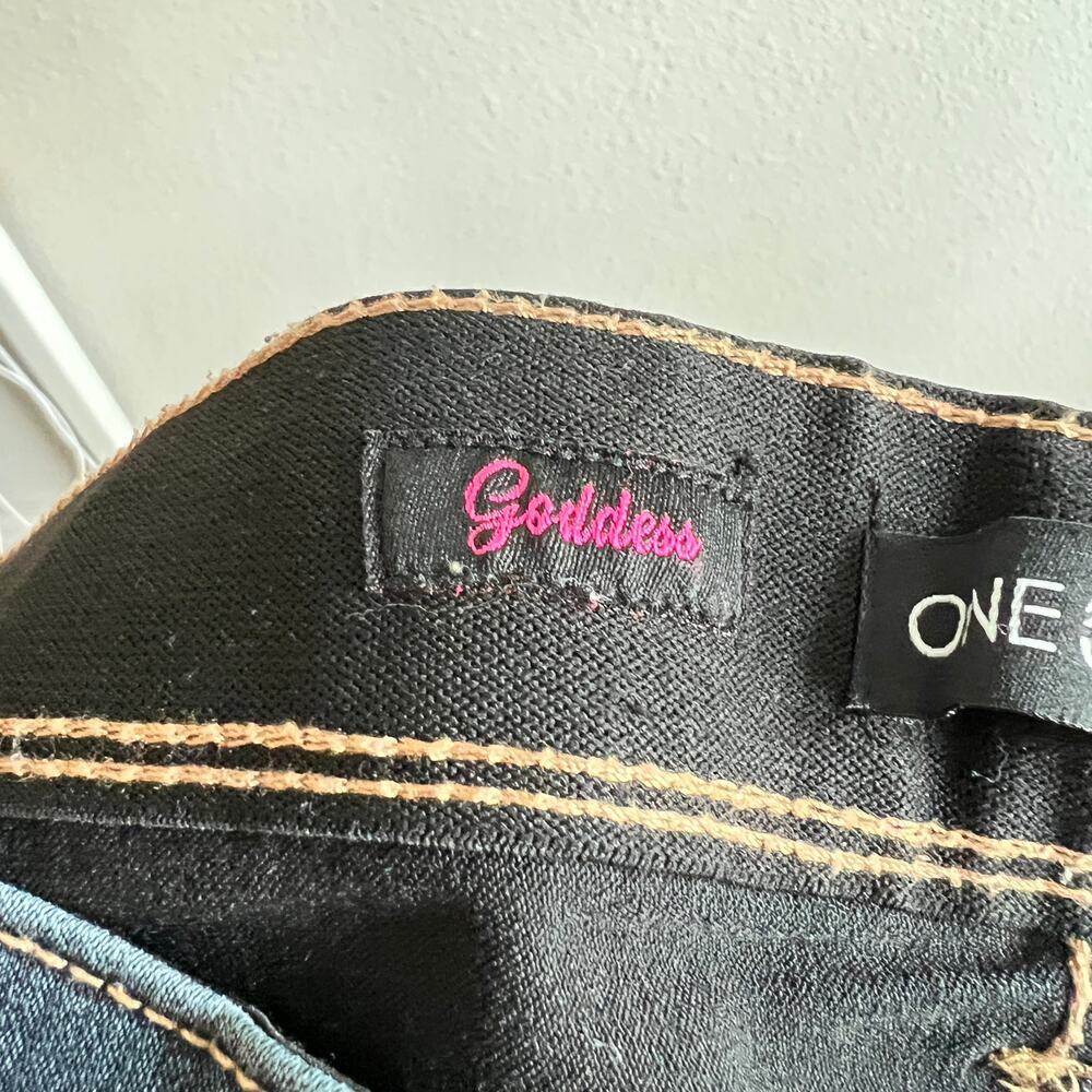 ONE5ONE Goddess High Rise Trouser Straight Leg Jeans Womrn's 6/28 Dark Wash - Picture 6 of 8